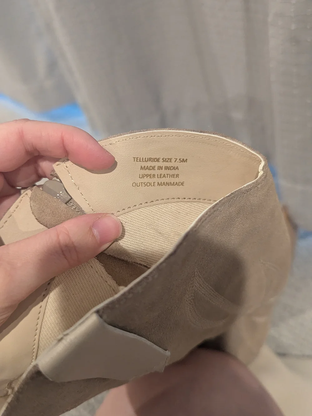 Classic Women's Tall Western Boots in Beige - Picture 5 of 6